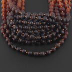 Baltic Amber Baby Teething Necklace Baroque Rainbow Matte Finish - Wholesale Lot of 10pcs - 32cm / 12.6in - XB54R1M