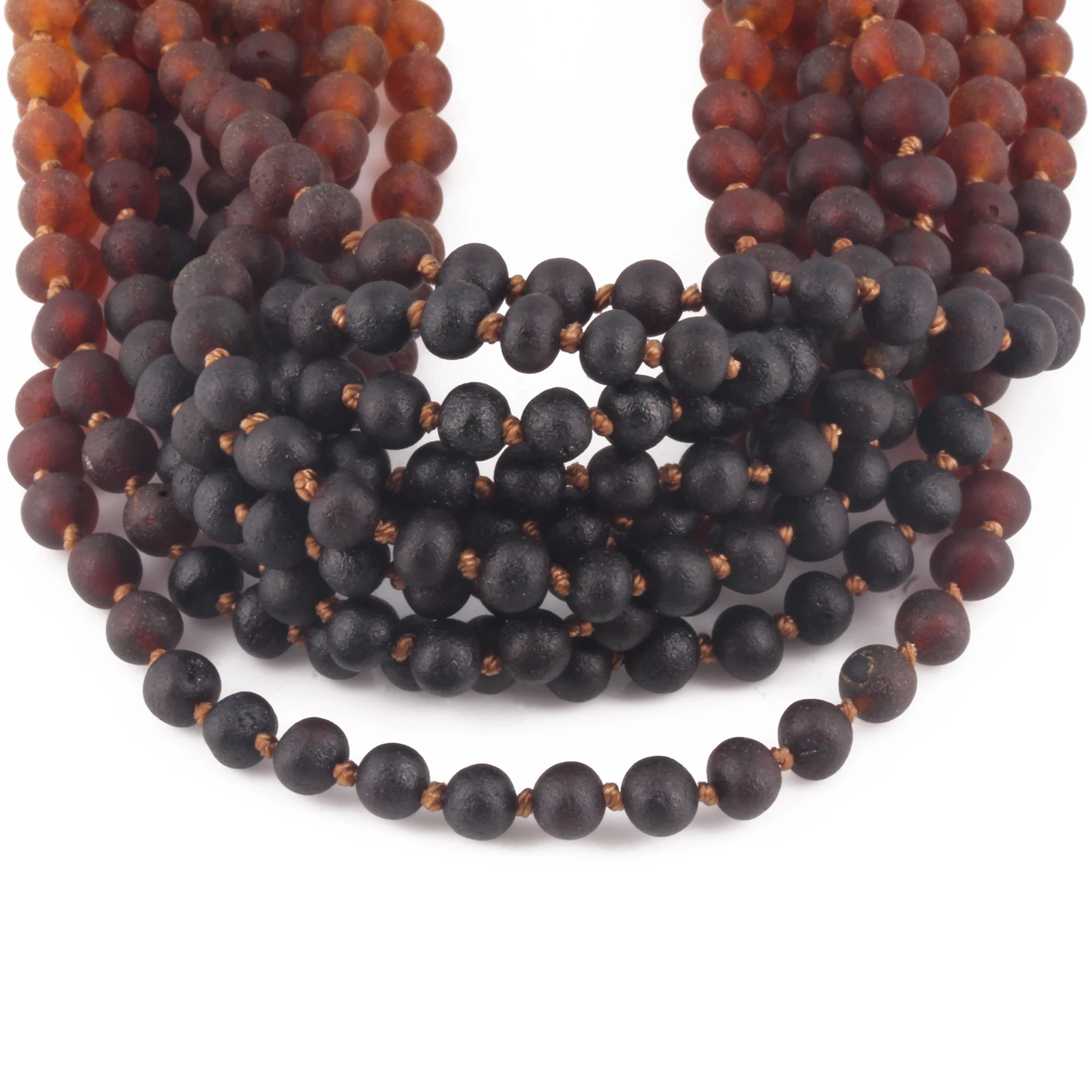 BALTIC AMBER BABY TEETHING NECKLACES LOT OF 10pcs - BAROQUE. XB54R1M