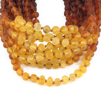 BALTIC AMBER BABY TEETHING NECKLACES LOT OF 10pcs - BAROQUE. XB54R2M