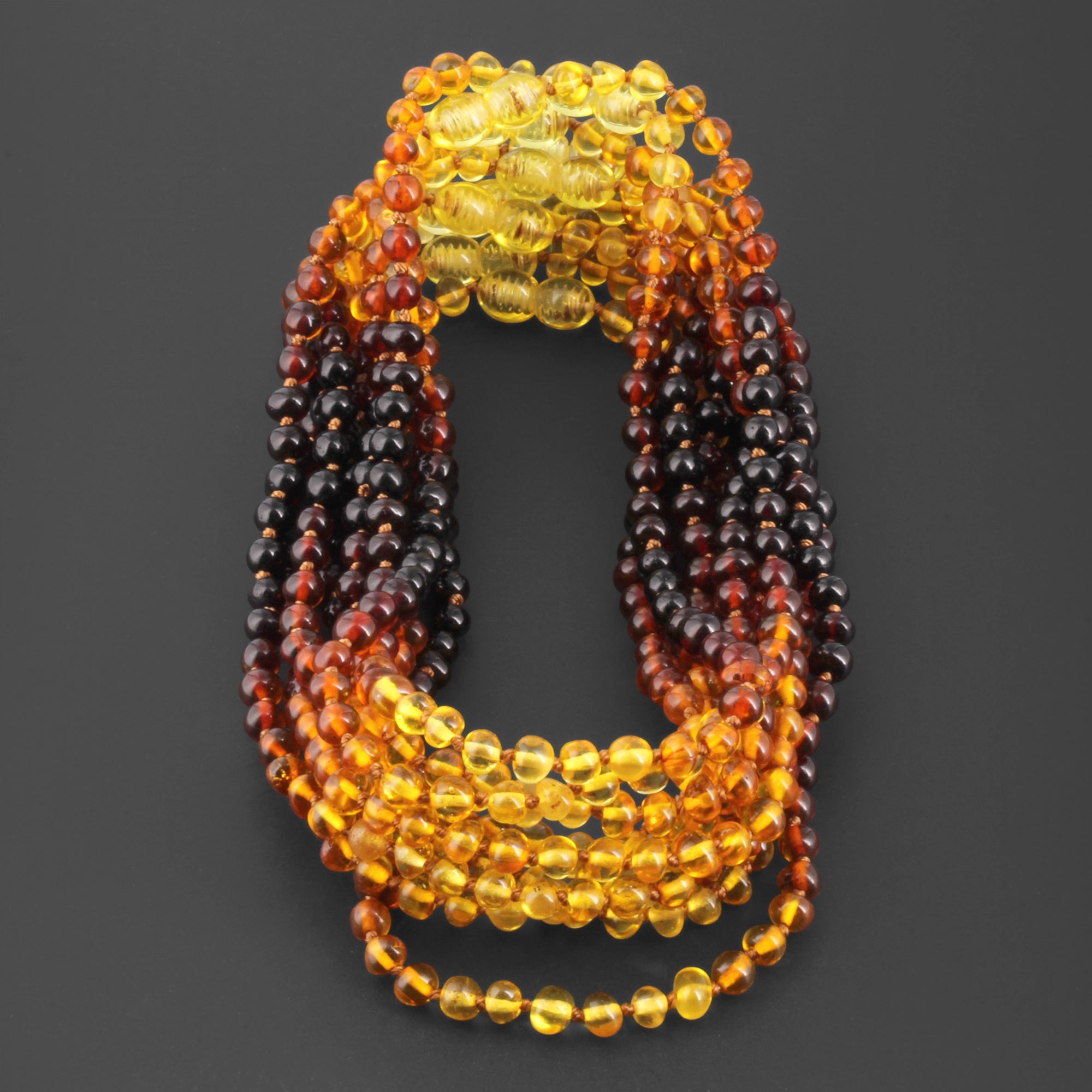 BALTIC AMBER BABY TEETHING NECKLACES LOT OF 10pcs - BAROQUE. XB54RA1