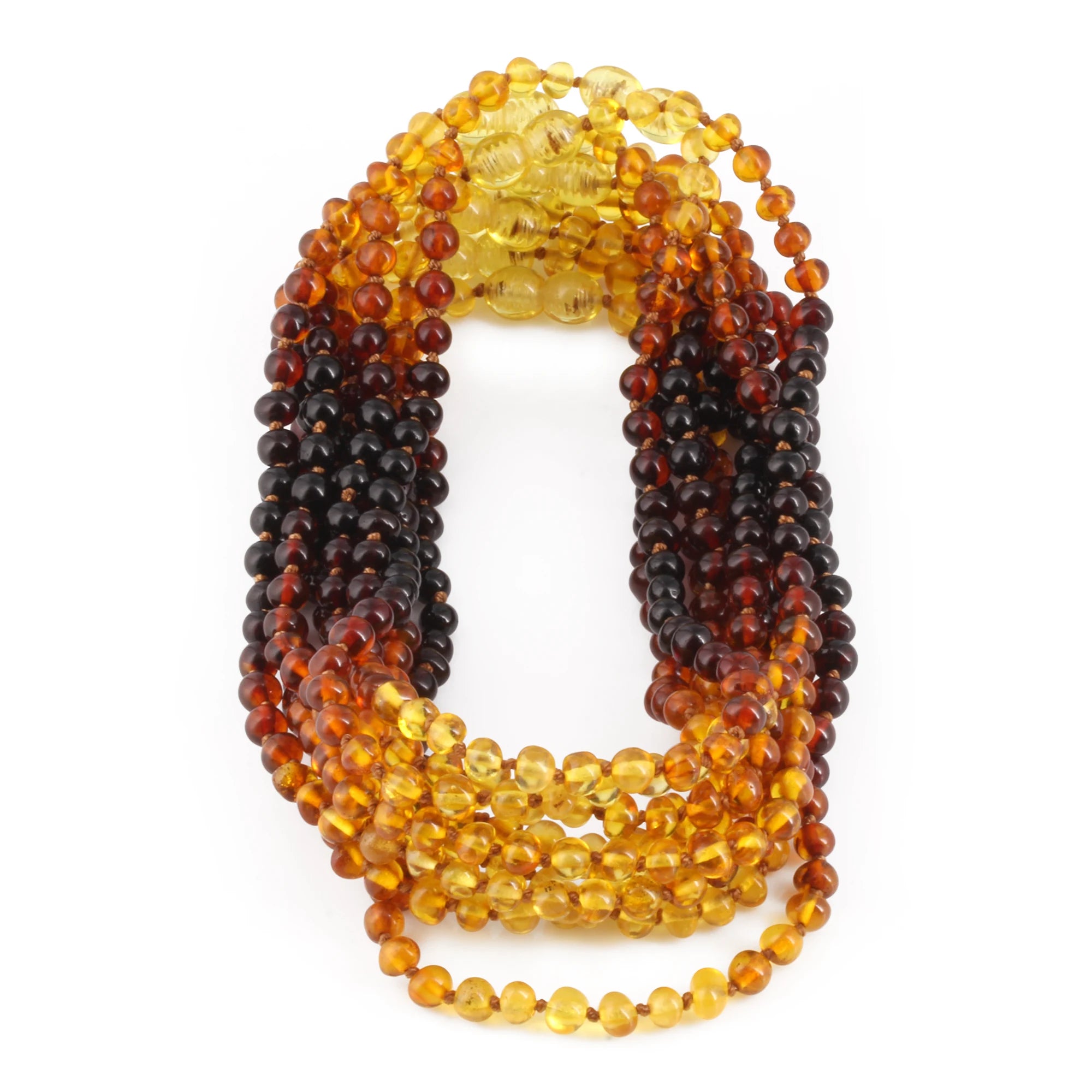 BALTIC AMBER BABY TEETHING NECKLACES LOT OF 10pcs - BAROQUE. XB54RA1
