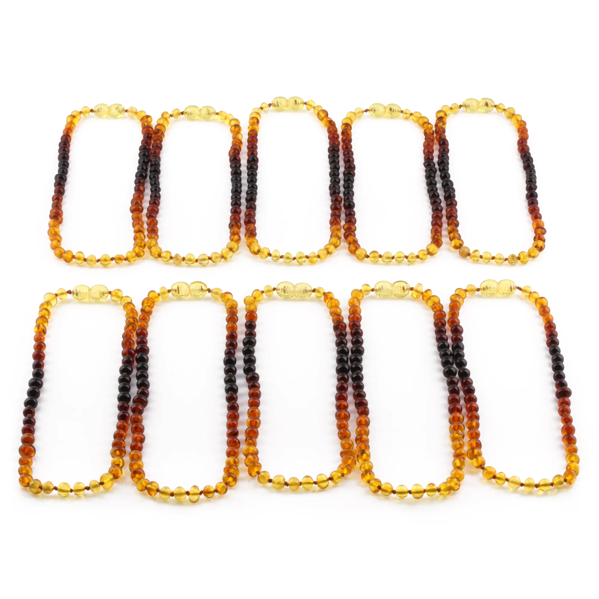 BALTIC AMBER BABY TEETHING NECKLACES LOT OF 10pcs - BAROQUE. XB54RA1
