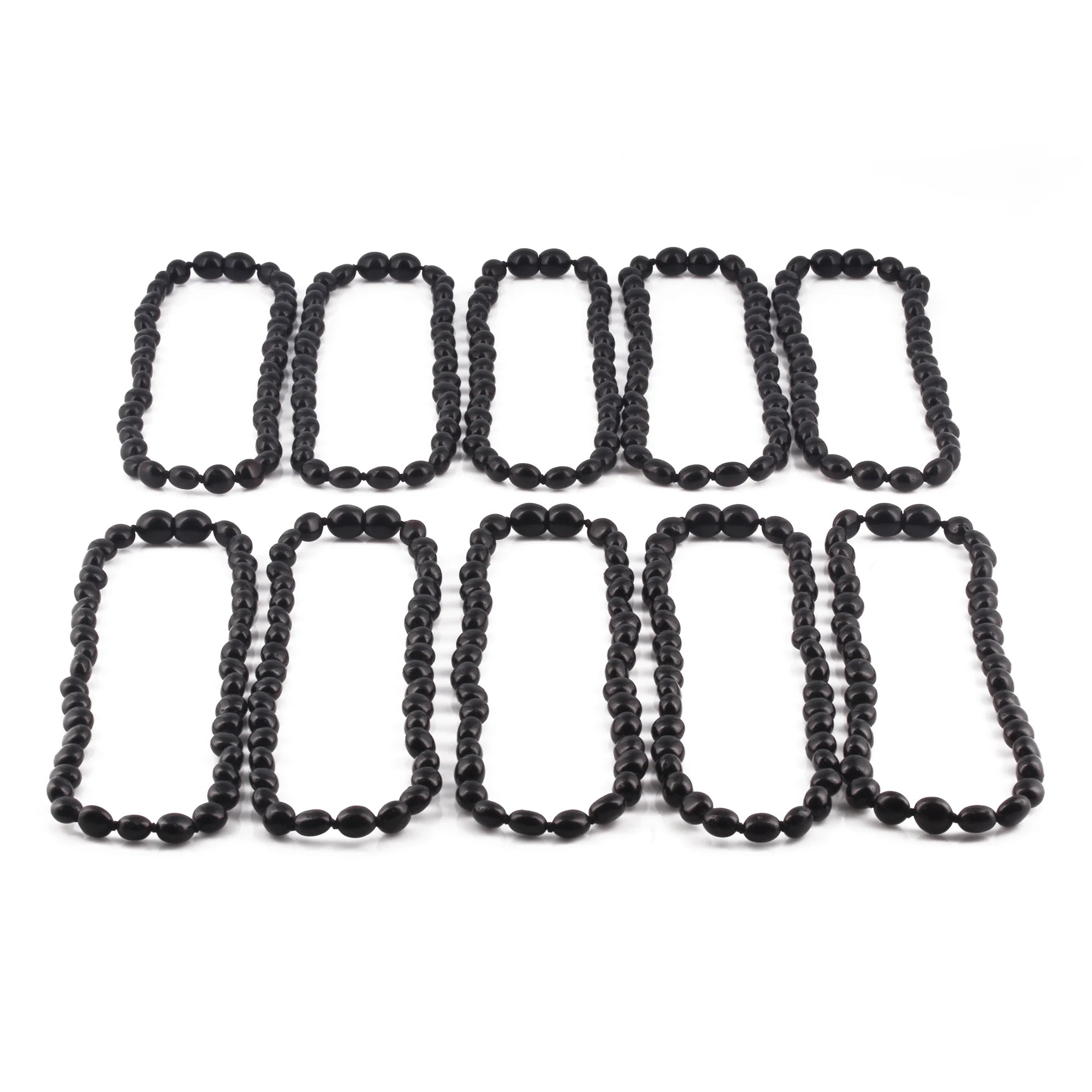 BALTIC AMBER BABY TEETHING NECKLACES LOT OF 10pcs -  OLIVE. XO54B