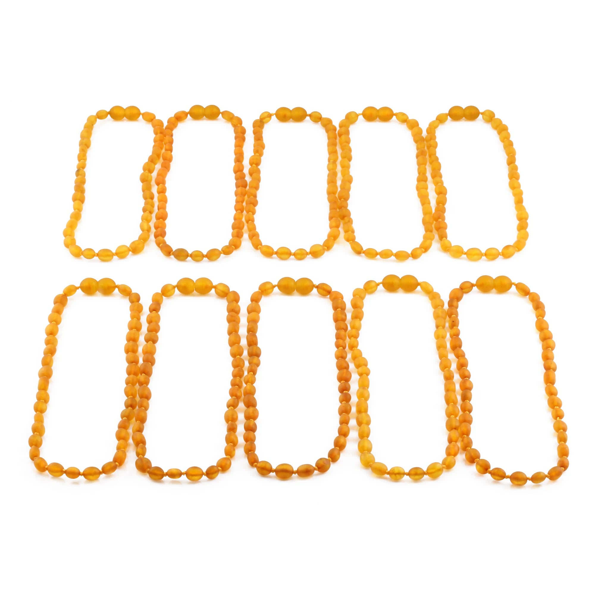 BALTIC AMBER BABY TEETHING NECKLACES LOT OF 10pcs - OLIVE. XO54LCM