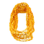 Baltic Amber Baby Teething Necklace Olive Milky Yellow Glossy Finish - Wholesale Lot of 10 - 32cm / 12.6in - BE164