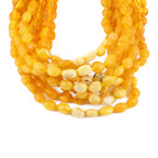 Baltic Amber Baby Teething Necklace Olive Milky Yellow Glossy Finish - Wholesale Lot of 10 - 32cm / 12.6in - BE164