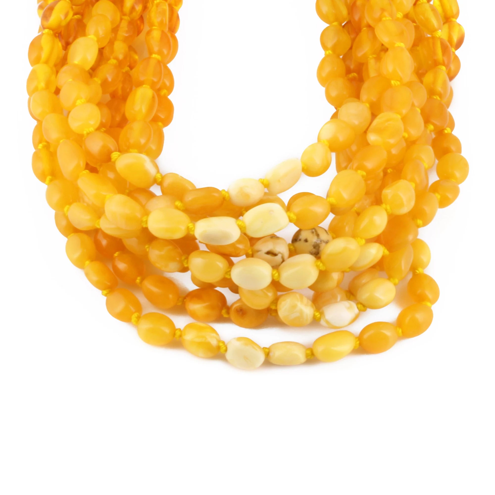 BALTIC AMBER BABY TEETHING NECKLACES LOT OF 10pcs - OLIVE. BE164