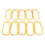 Baltic Amber Baby Teething Necklace Olive Milky Yellow Glossy Finish - Wholesale Lot of 10 - 32cm / 12.6in - BE164