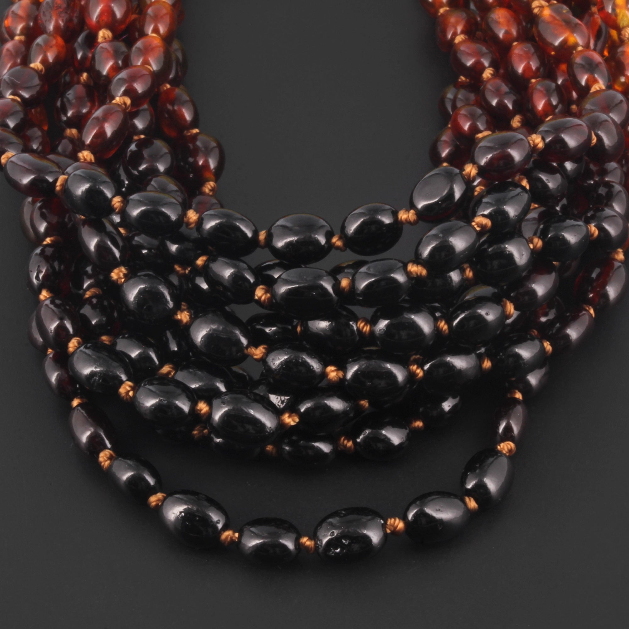 BALTIC AMBER BABY TEETHING NECKLACES LOT OF 10pcs - OLIVE. XO54R1