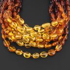 Baltic Amber Baby Teething Necklace Olive Rainbow Glossy Finish - Wholesale Lot of 10pcs - 32cm / 12.6in - XO54R2