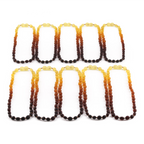 Baltic Amber Baby Teething Necklace Olive Rainbow Matte Finish - Wholesale Lot of 10pcs - 32cm / 12.6in - XO54R1M