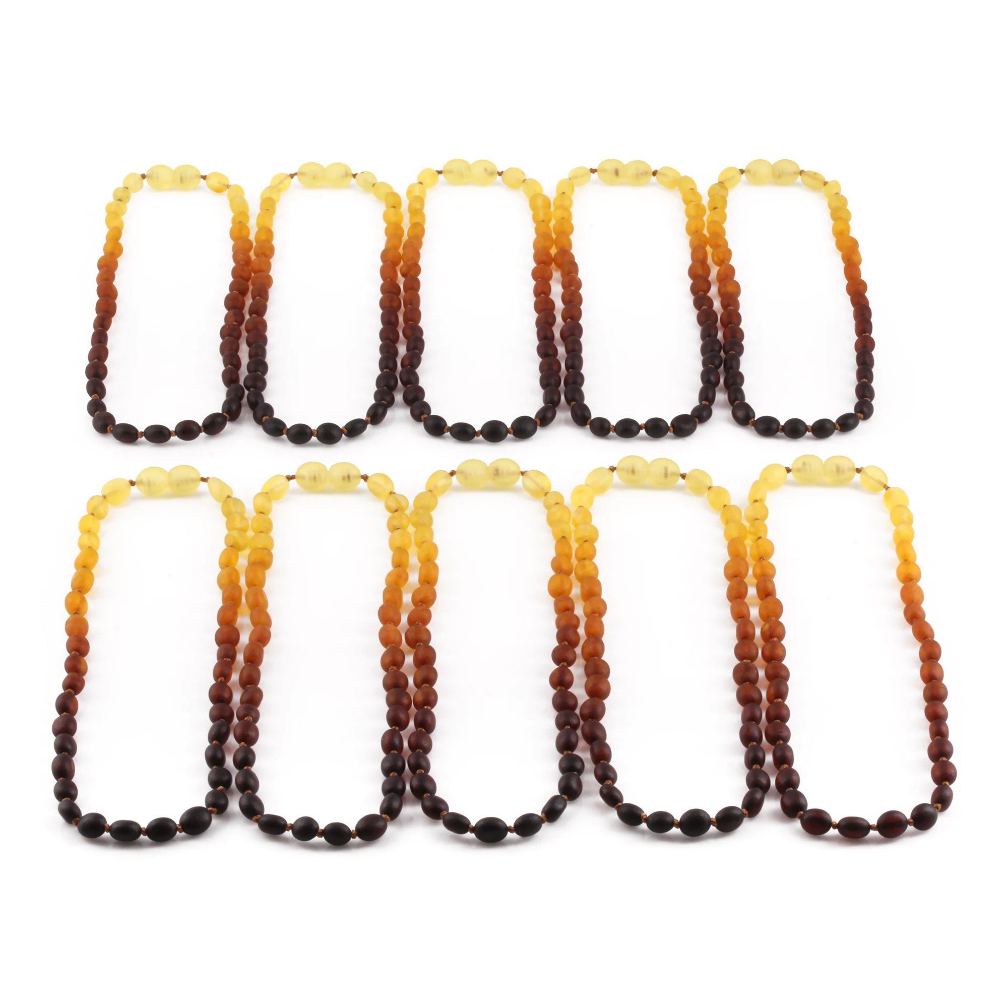 BALTIC AMBER BABY TEETHING NECKLACES LOT OF 10pcs - OLIVE. XO54R1M