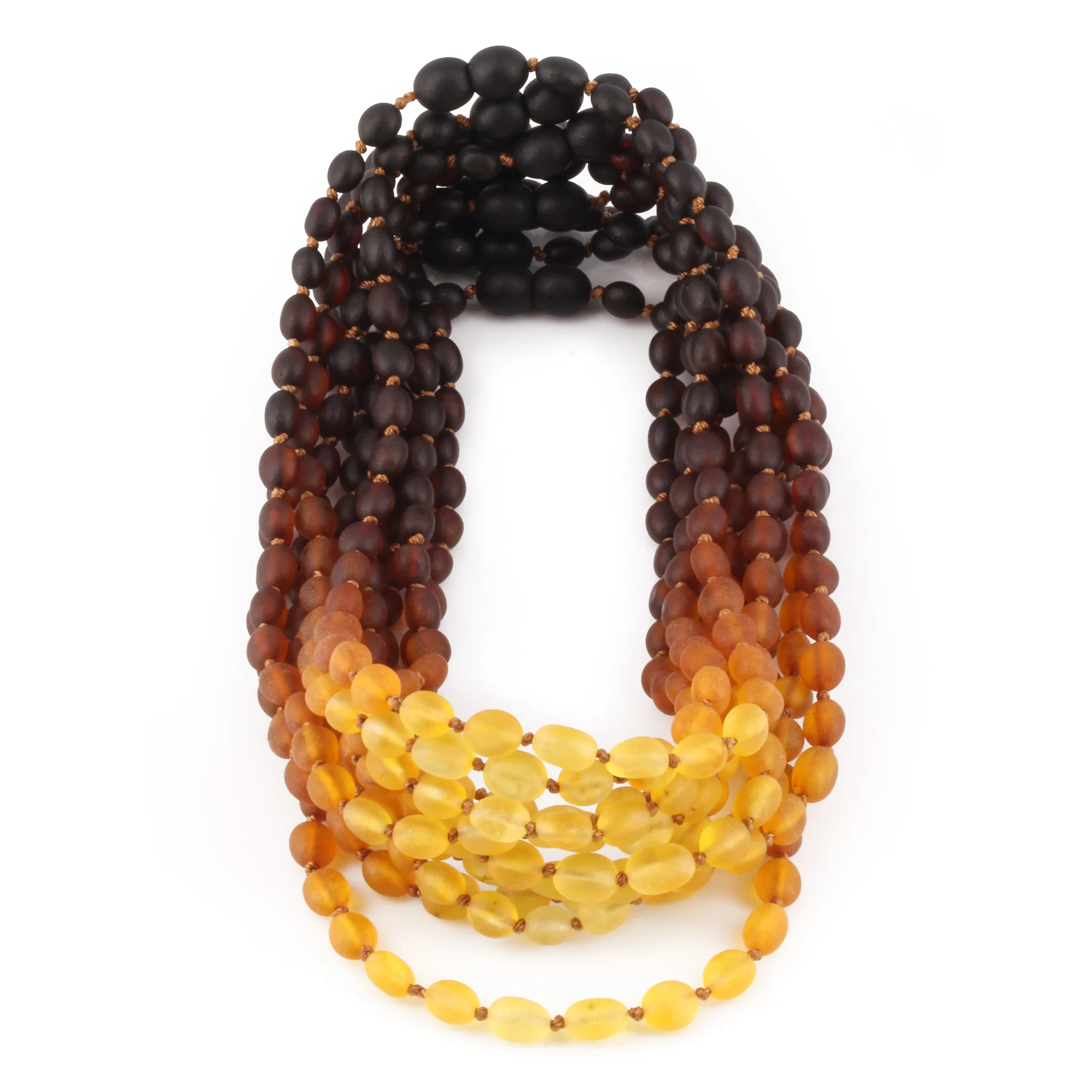 BALTIC AMBER BABY TEETHING NECKLACES LOT OF 10pcs - OLIVE. XO54R2M