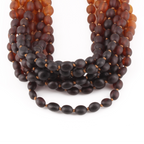 Baltic Amber Baby Teething Necklace Olive Rainbow Matte Finish - Wholesale Lot of 10pcs - 32cm / 12.6in - XO54R1M