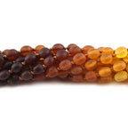 Baltic Amber Baby Teething Necklace Olive Rainbow Matte Finish - Wholesale Lot of 10 - 32cm / 12.6in - XO54R2M