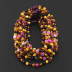 Baltic Amber & Pink Agate Baby Teething Necklace Baroque Multicolor Glossy Finish - Wholesale Lot of 10pcs - 32cm / 12.6in - LE458