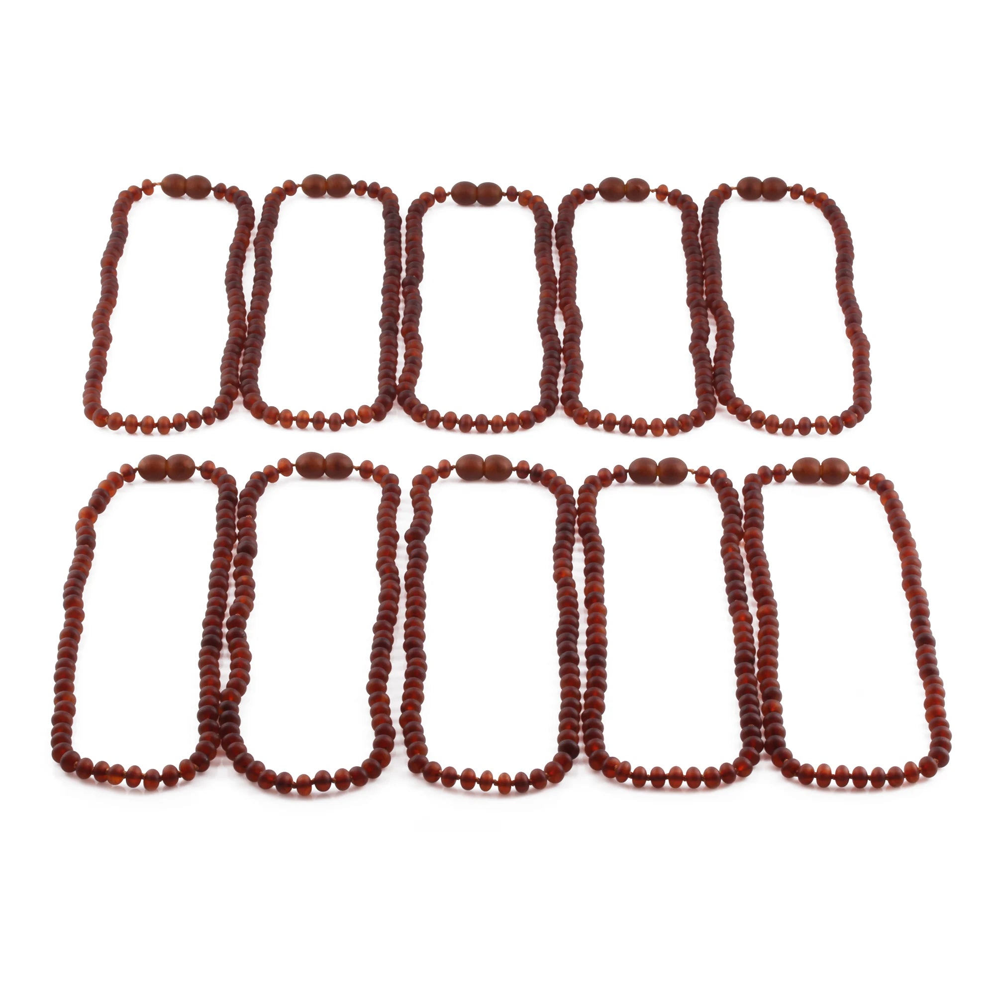 BALTIC AMBER BABY TEETHING NECKLACES LOT OF 10pcs - ROUNDEL. XR53CM