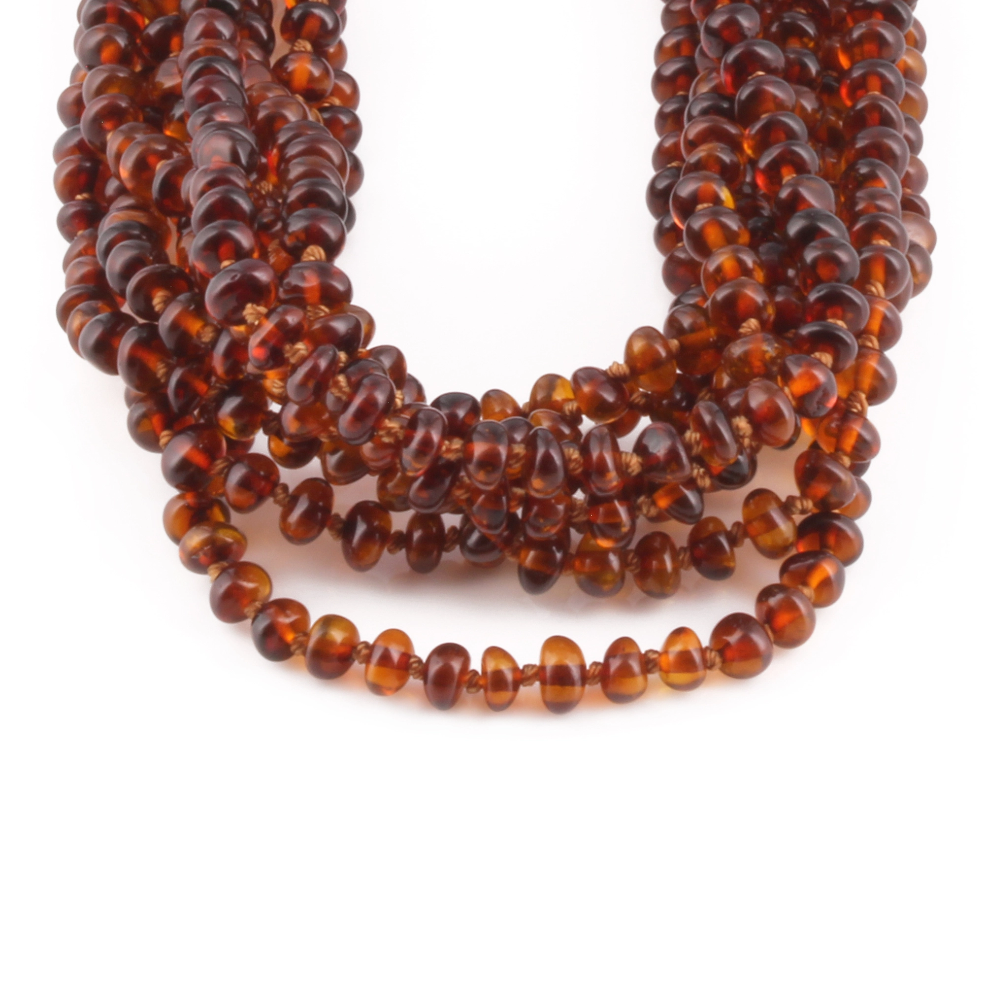 BALTIC AMBER BABY TEETHING NECKLACES LOT OF 10pcs - ROUNDEL. XR53C