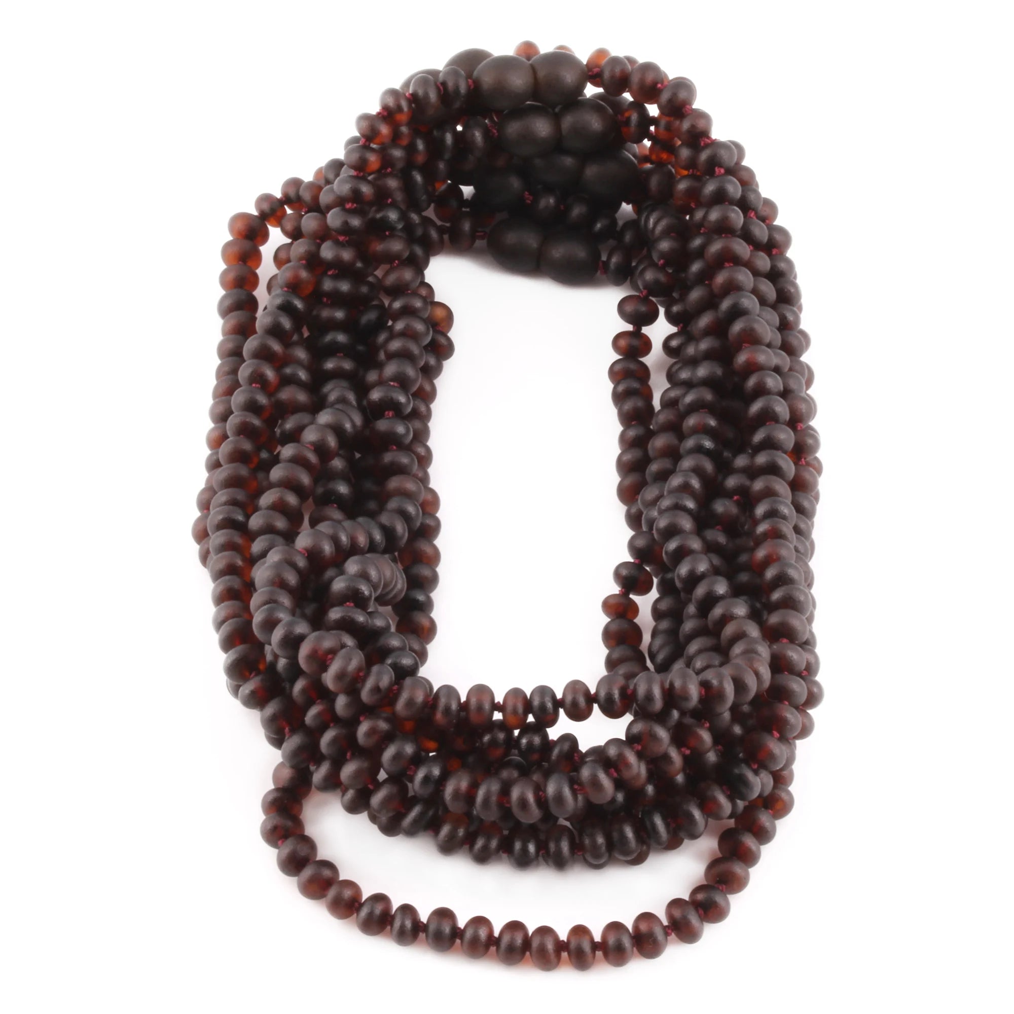 BALTIC AMBER BABY TEETHING NECKLACES LOT OF 10pcs - ROUNDEL. XR53DCM