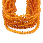 Baltic Amber Baby Teething Necklace Roundel Light Cognac Matte Finish - Wholesale Lot of 10pcs - 32cm / 12.6in - XR53LCM