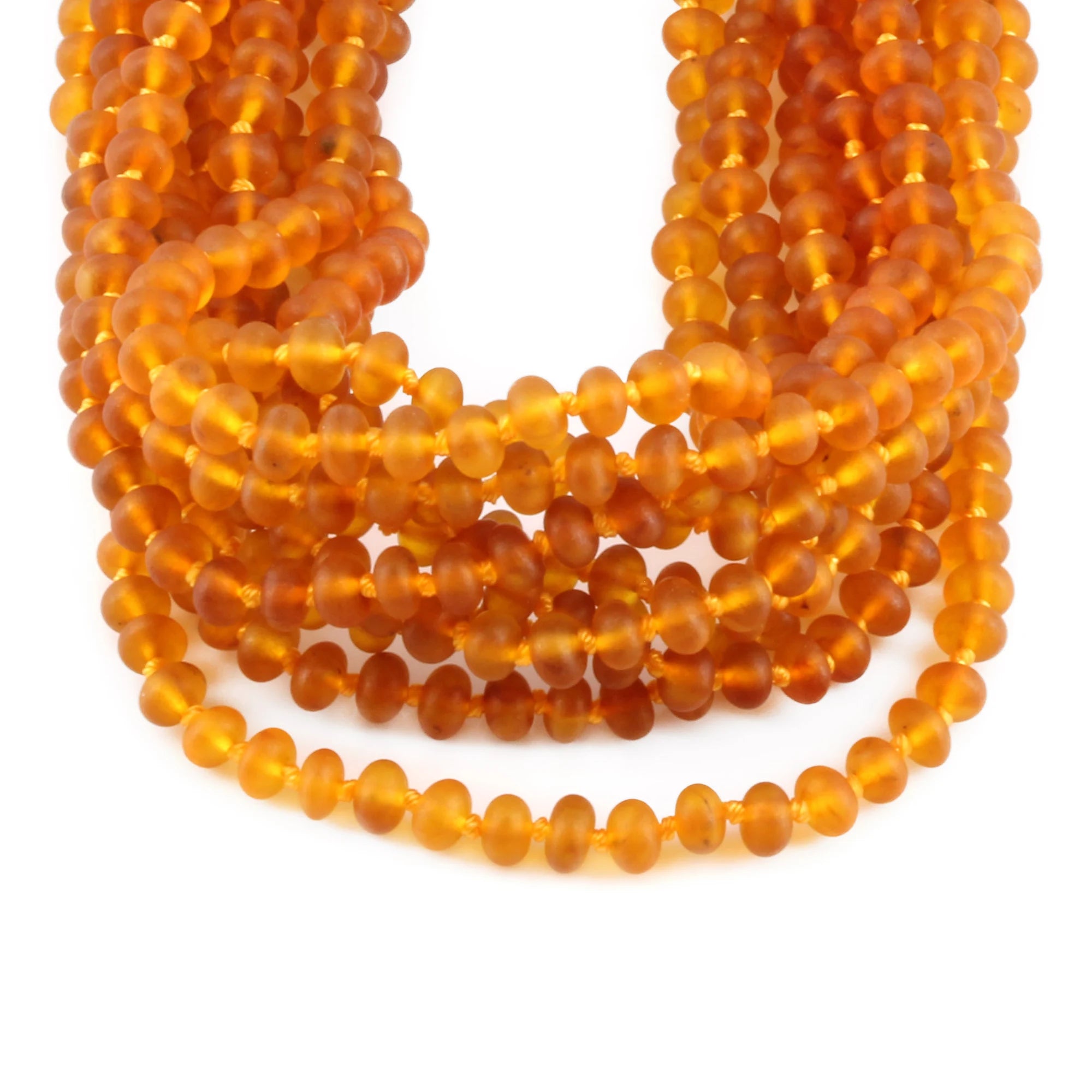 BALTIC AMBER BABY TEETHING NECKLACES LOT OF 10pcs - ROUNDEL. XR53LCM