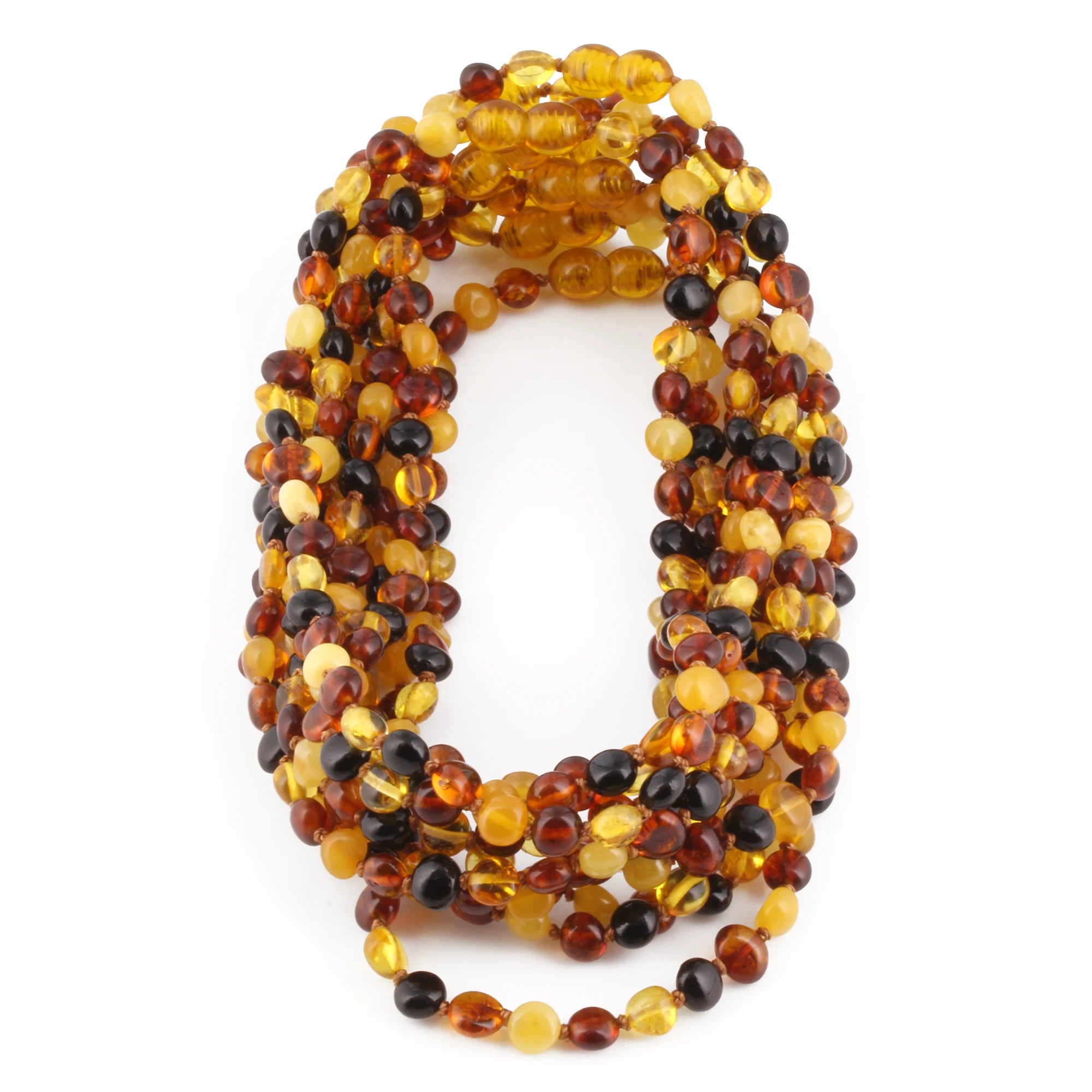 BALTIC AMBER BABY TEETHING NECKLACES LOT OF 10pcs - SIDE DRILL. XS64M