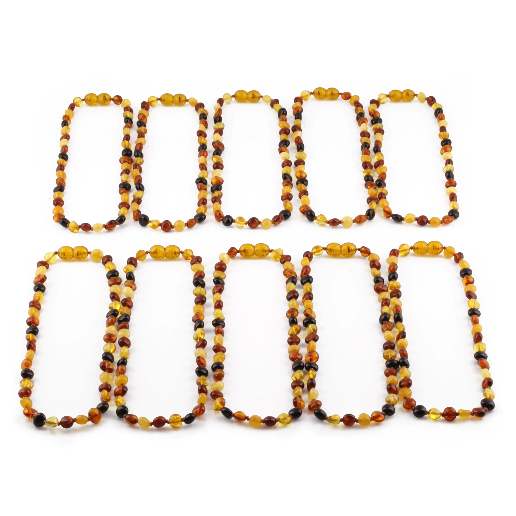 BALTIC AMBER BABY TEETHING NECKLACES LOT OF 10pcs - SIDE DRILL. XS64M