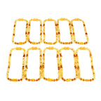 Baltic Amber Baby Teething Necklace Baroque Milky Yellow Glossy Finish - Wholesale Lot of 10pcs - 32cm / 12.6in - XLE13