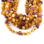 Baltic Amber, Purple Jasper & Mookaite Baby Teething Necklace Baroque Milky Yellow Raw Finish - Wholesale Lot of 10pcs - 32cm / 12.6in - AGL33