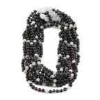 Baltic Amber & Kiwi Jasper Eye Baby Teething Necklace Baroque Black Glossy Finish - Wholesale Lot of 10pcs - 32cm / 12.6in - LE551-S