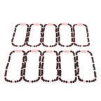 Baltic Amber & Rose Quartz Baby Teething Necklace Baroque Black Matte Finish - Wholesale Lot of 10pcs - 32cm / 12.6in - LE549-S