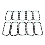 Baltic Amber & Sky Blue Jade Baby Teething Necklace Baroque Black Matte Finish - Wholesale Lot of 10pcs - 32cm / 12.6in - LE547-S