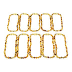 Baltic Amber Baby Teething Necklace Baroque Green Glossy Finish - Wholesale Lot of 10pcs - 32cm / 12.6in - XB54G