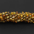 Baltic Amber Baby Teething Necklace Baroque Green Glossy Finish - Wholesale Lot of 10pcs - 32cm / 12.6in - XB54G