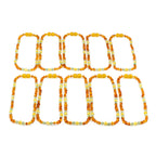 Baltic Amber & Green Aventurine Baby Teething Necklace Baroque Light Cognac Glossy Finish - Wholesale Lot of 10pcs - 32cm / 12.6in - LE385 V3