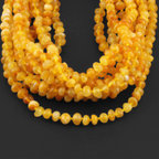 Baltic Amber Baby Teething Necklace Baroque Milky Orange Glossy Finish - Wholesale Lot of 10pcs - 32cm / 12.6in - XB43MO