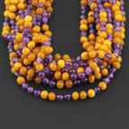Baltic Amber & Amethyst Baby Teething Necklace Baroque Milky Orange Glossy Finish - Wholesale Lot of 10pcs - 32cm / 12.6in - AGL37