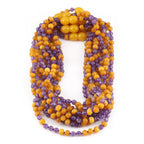 Baltic Amber & Amethyst Baby Teething Necklace Baroque Milky Orange Glossy Finish - Wholesale Lot of 10pcs - 32cm / 12.6in - AGL37