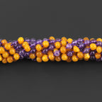 Baltic Amber & Amethyst Baby Teething Necklace Baroque Milky Orange Glossy Finish - Wholesale Lot of 10pcs - 32cm / 12.6in - AGL37