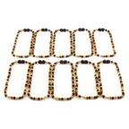 Baltic Amber, Amazonite & Azurite Baby Teething Necklace Baroque Multicolor Glossy Finish - Wholesale Lot of 10pcs - 32cm / 12.6in - AGL42