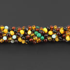 Baltic Amber, Amazonite & Azurite Baby Teething Necklace Baroque Multicolor Glossy Finish - Wholesale Lot of 10pcs - 32cm / 12.6in - AGL42
