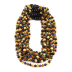Baltic Amber & Azurite Baby Teething Necklace Baroque Multicolor Glossy Finish - Wholesale Lot of 10pcs - 32cm / 12.6in - LE467 V2 (Copy)