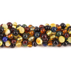 Baltic Amber & Azurite Baby Teething Necklace Baroque Multicolor Glossy Finish - Wholesale Lot of 10pcs - 32cm / 12.6in - LE467 V2 (Copy)