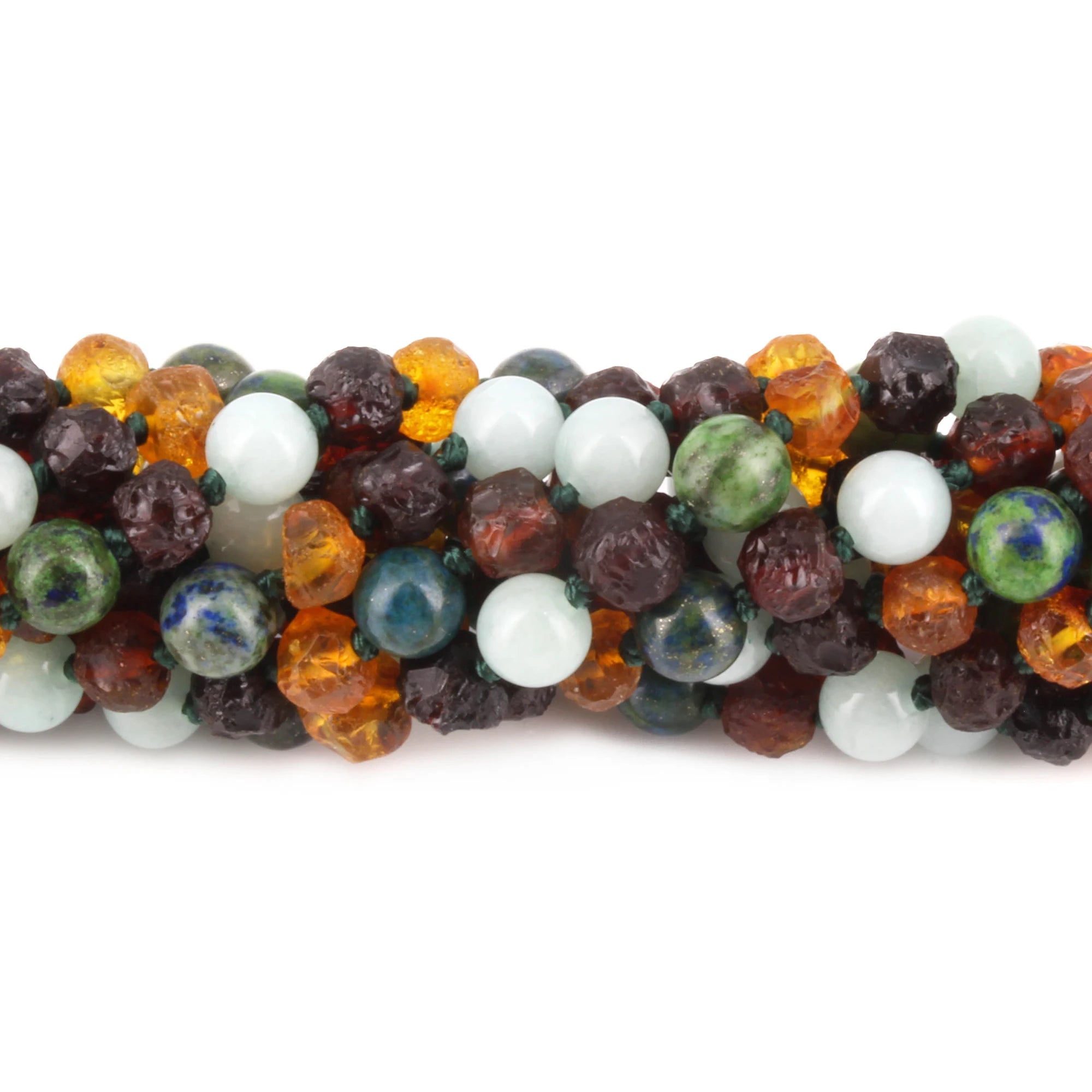 Baltic Amber, Peru Amazonite &  Azurite Baby Teething Necklace Baroque Multicolor Raw Finish - Wholesale Lot of 10pcs - 32cm / 12.6in - LE470 V2