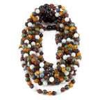 Baltic Amber, Peru Amazonite &  Azurite Baby Teething Necklace Baroque Multicolor Raw Finish - Wholesale Lot of 10pcs - 32cm / 12.6in - LE470 V2