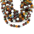 Baltic Amber, Peru Amazonite &  Azurite Baby Teething Necklace Baroque Multicolor Raw Finish - Wholesale Lot of 10pcs - 32cm / 12.6in - LE470 V2