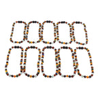 Baltic Amber, Peru Amazonite &  Azurite Baby Teething Necklace Baroque Multicolor Raw Finish - Wholesale Lot of 10pcs - 32cm / 12.6in - LE470 V2