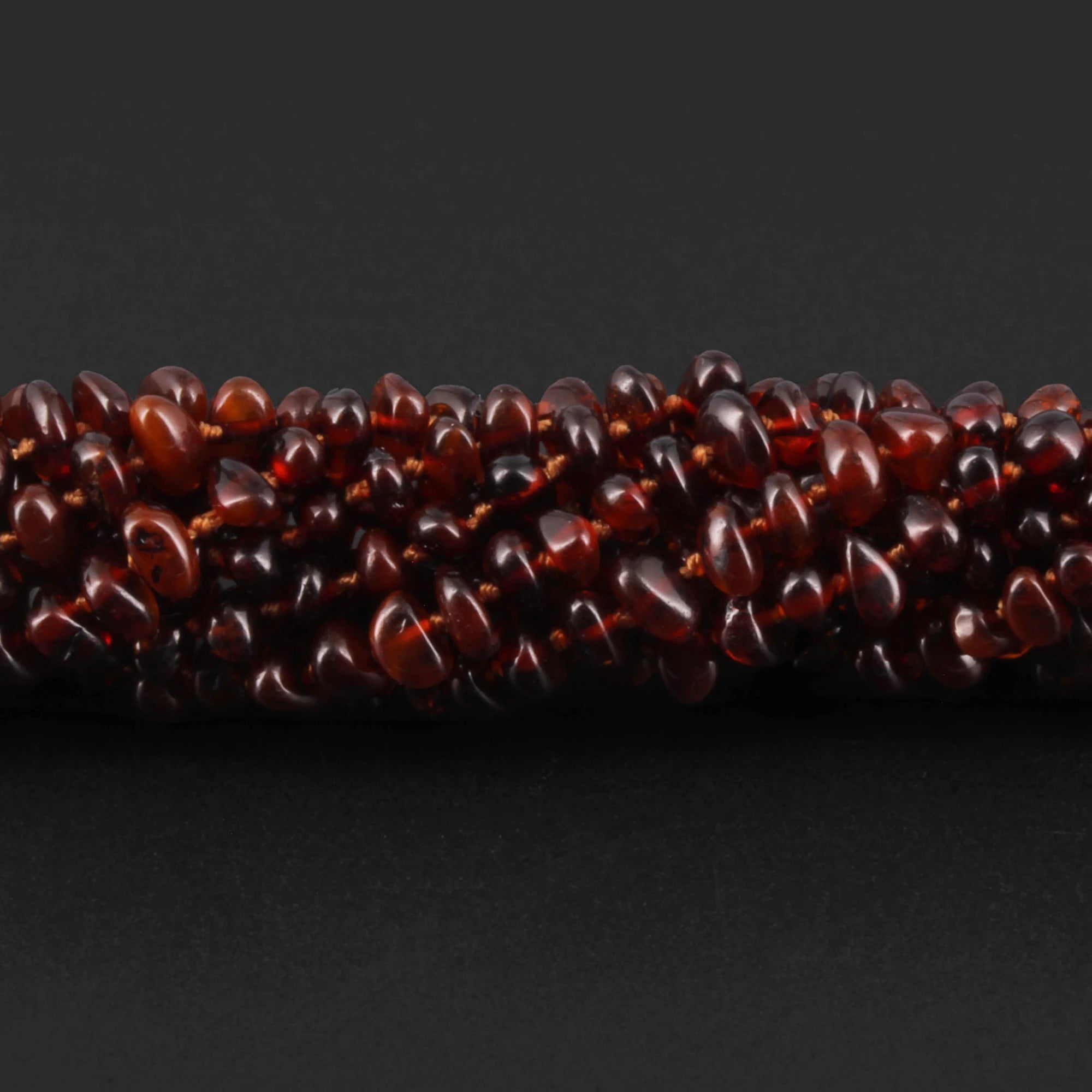 Baltic Amber Baby Teething Necklace Chips Cognac Glossy Finish - Wholesale Lot of 10pcs - 32cm / 12.6in - CH3-A