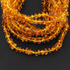 Baltic Amber Baby Teething Necklace Chips Light Cognac Glossy Finish - Wholesale Lot of 10pcs - 32cm / 12.6in - CH7