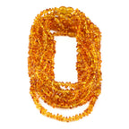 Baltic Amber Baby Teething Necklace Chips Light Cognac Glossy Finish - Wholesale Lot of 10pcs - 32cm / 12.6in - CH7